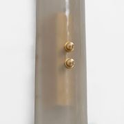 Pair of Fontana Arte Style Mid-century Modern Smoke Murano Glass Sconces