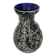 Vase en verre soufflé moucheté noir et blanc