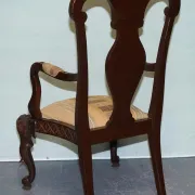 Heavily Carved Anglo-Indian Wooden Armchair