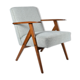 Vintage original armchair, fully restored, 1960s, green upholstery
