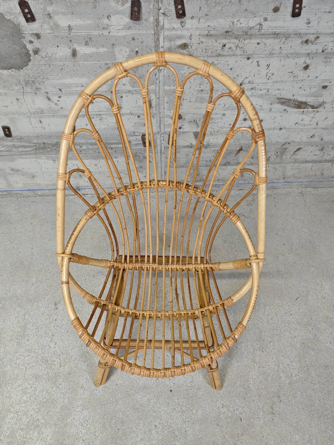 Fauteuil vintage en rotin