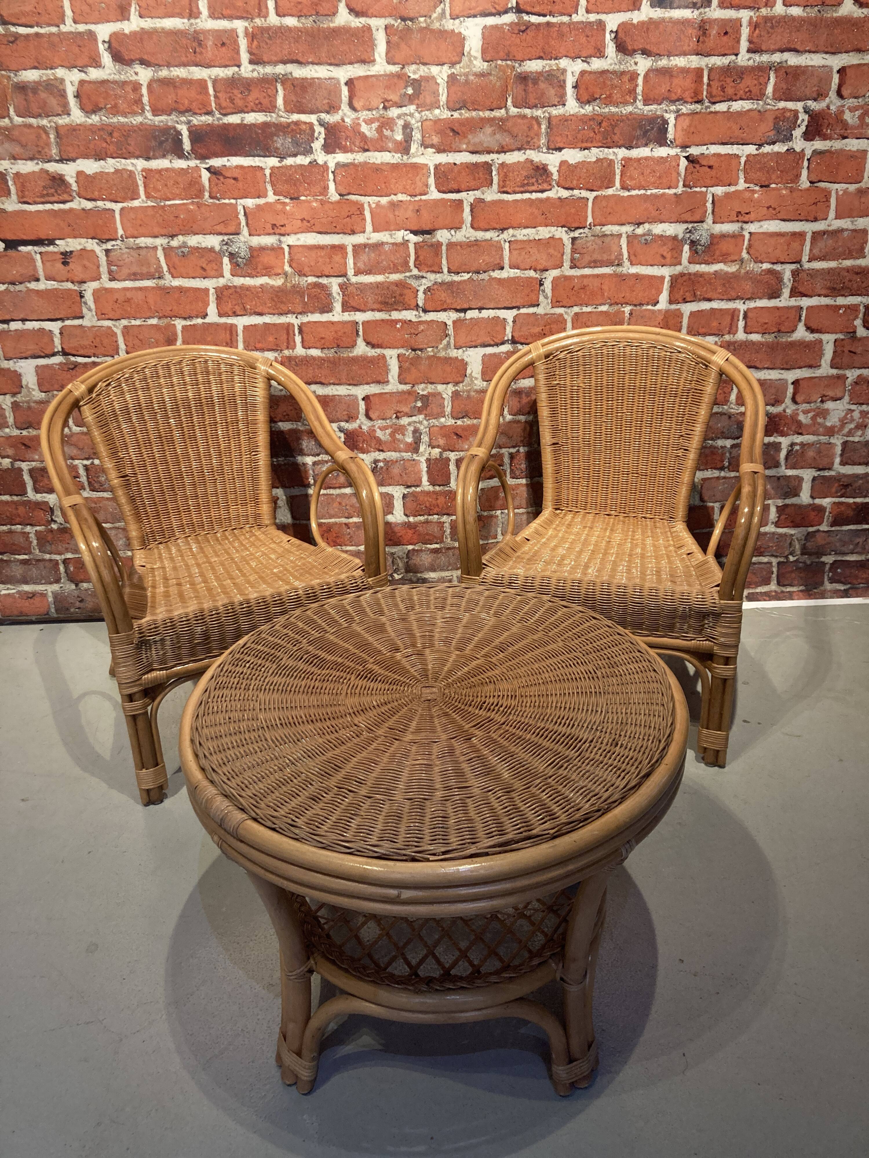 Rattan garden furniture