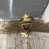 Fire screen fireplace fan bronze snake model