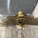 Fire screen fireplace fan bronze snake model
