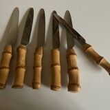 Set of 6 Riviera 1960 bamboo table knives
