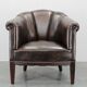 Vintage Leather Armchair, Czechoslovakia
