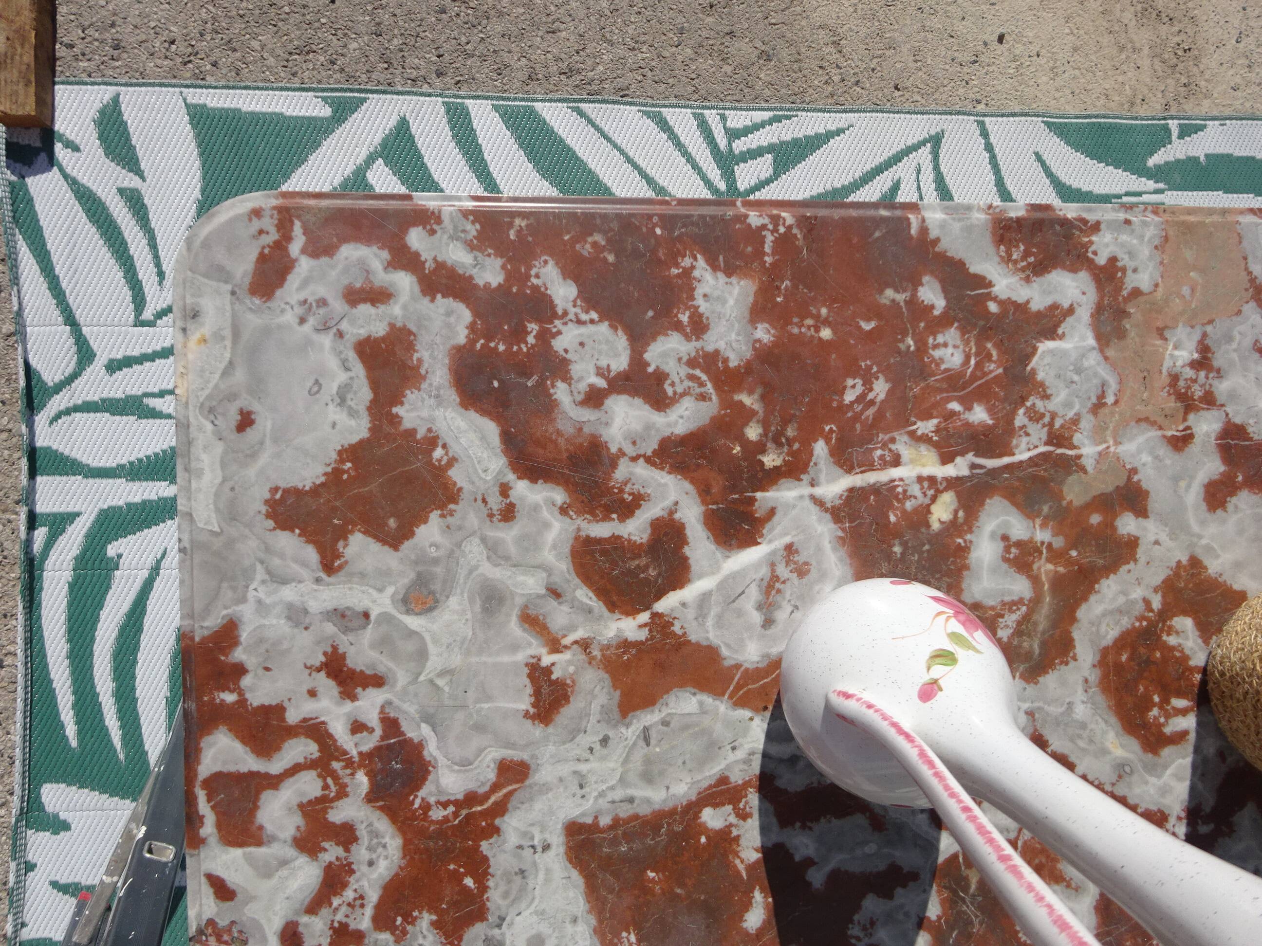 Art Deco buffet in walnut and marble