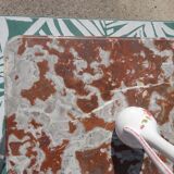 Art Deco buffet in walnut and marble