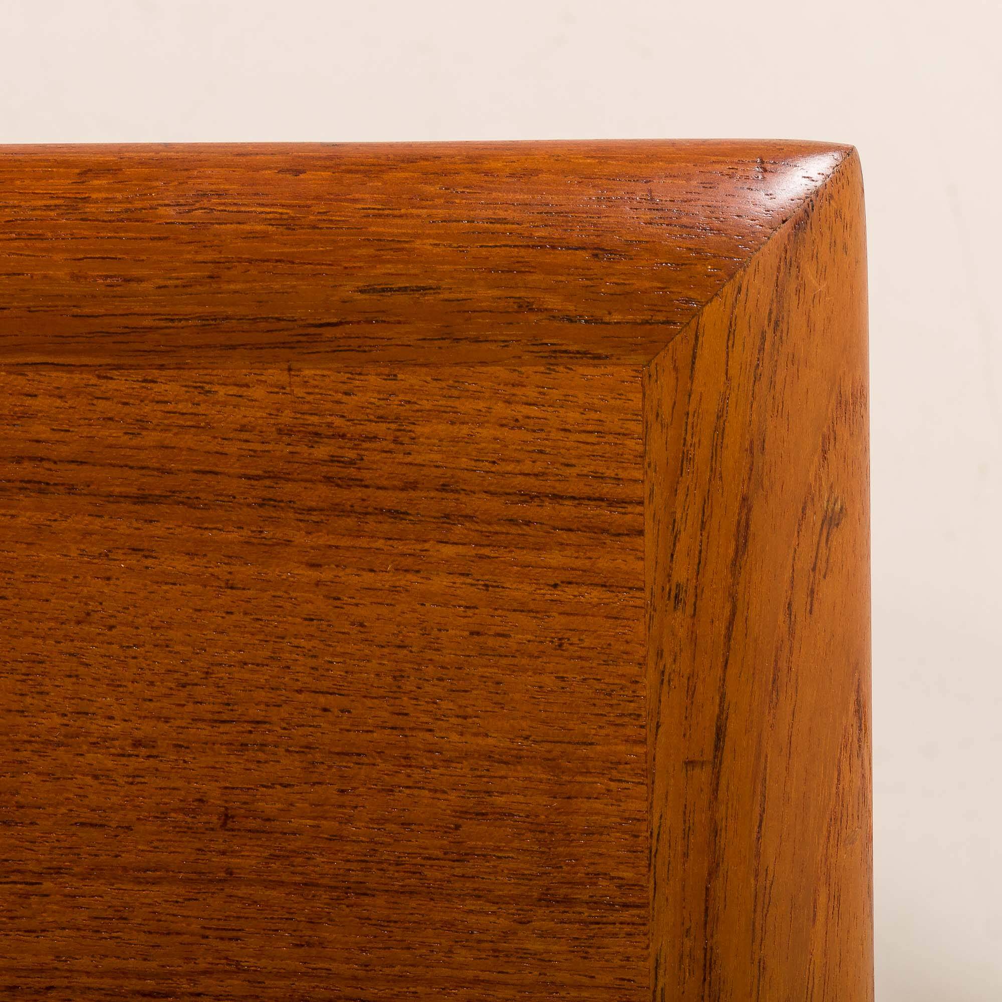 Small Danish square teak dining table with extensions, 1960s