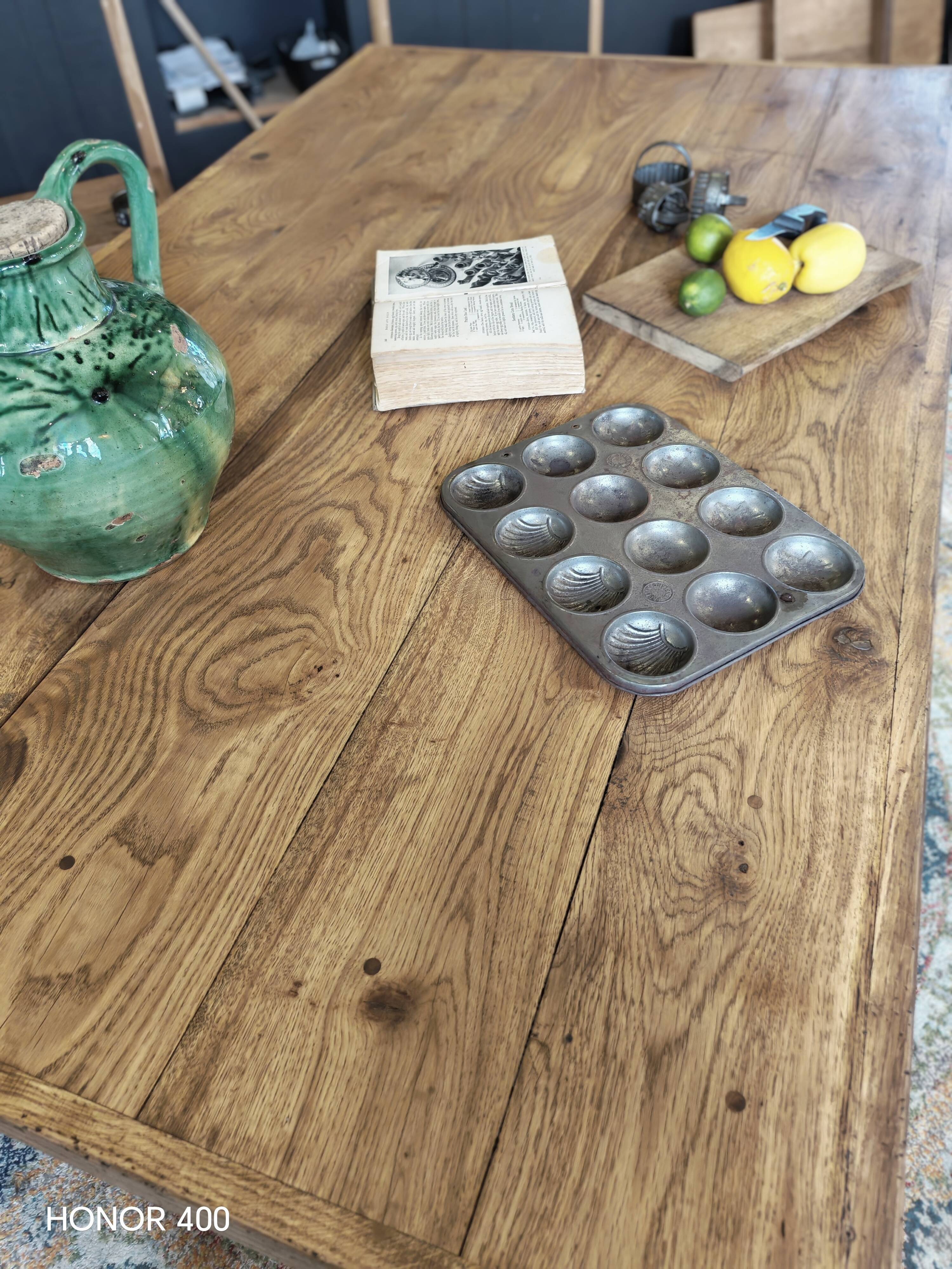 XXL solid oak kitchen island/worktop 180 x 105