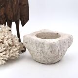 Brutalist mortar carved from stone, 19th century.