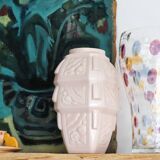 Muller Brothers pale pink art deco vase