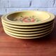6 ASSIETTES creuses en céramique française K&G Luneville, Ø 22,8 cm