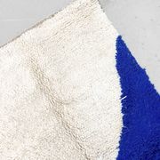 Moroccan Berber Beni Ouarain rug with blue patterns, 2.40x1.60m
