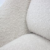 1970s Shell Lounge Chair in Bouclé Upholstery