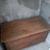 Renovated old chest in solid oak