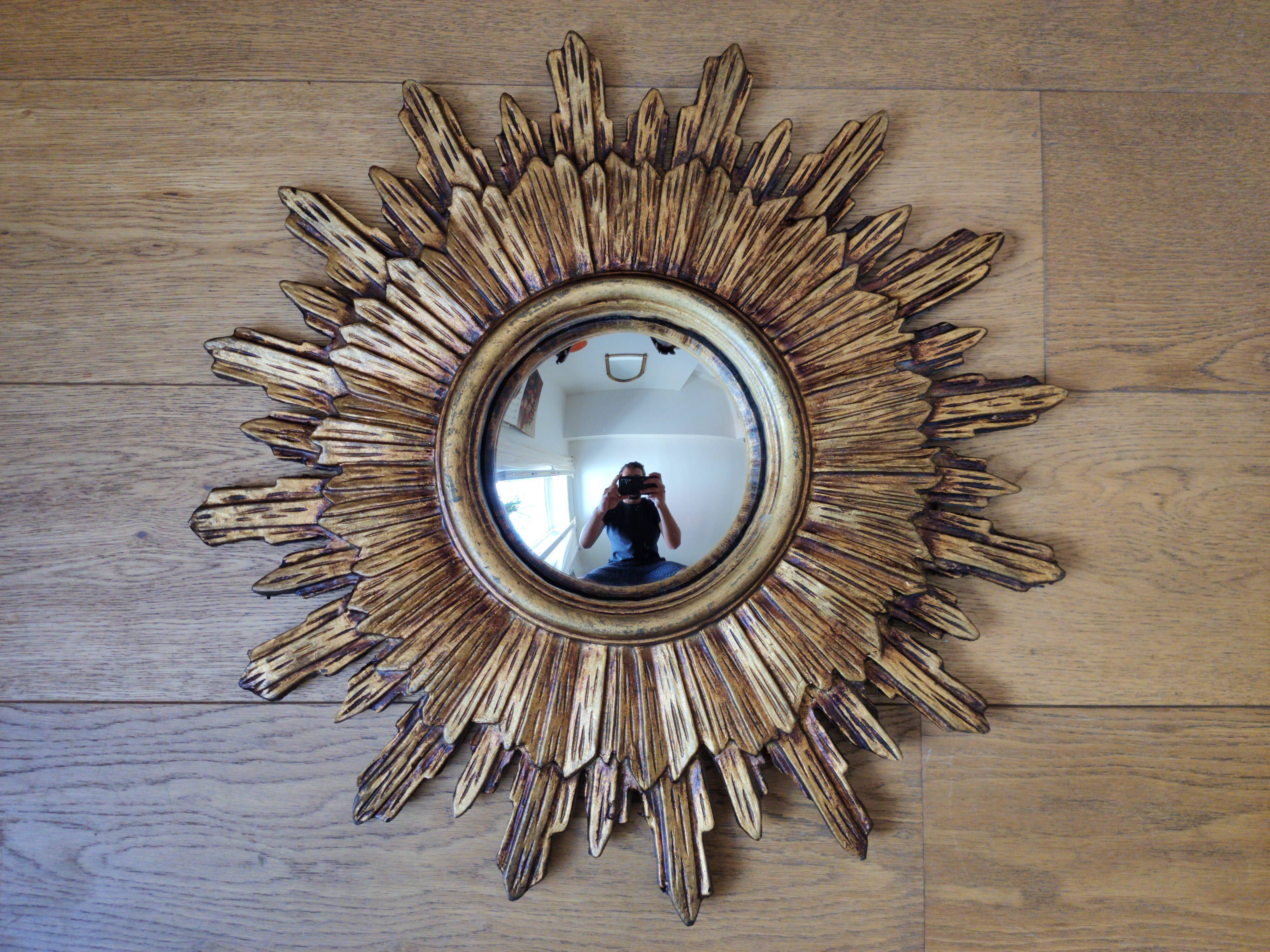 Ancient witch mirror 50/60s, 53cm