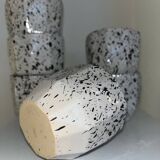6 speckled ceramic coffee cups