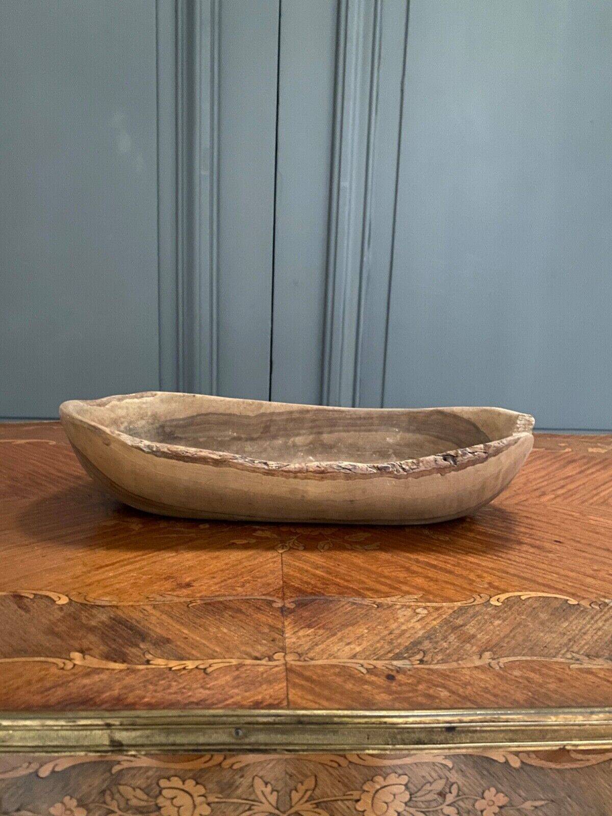 Brutalist wooden fruit bowl 1970