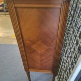 Walnut chest of drawers with 4 pink marble drawers