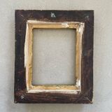 Small golden frame with old keys 10x12cm