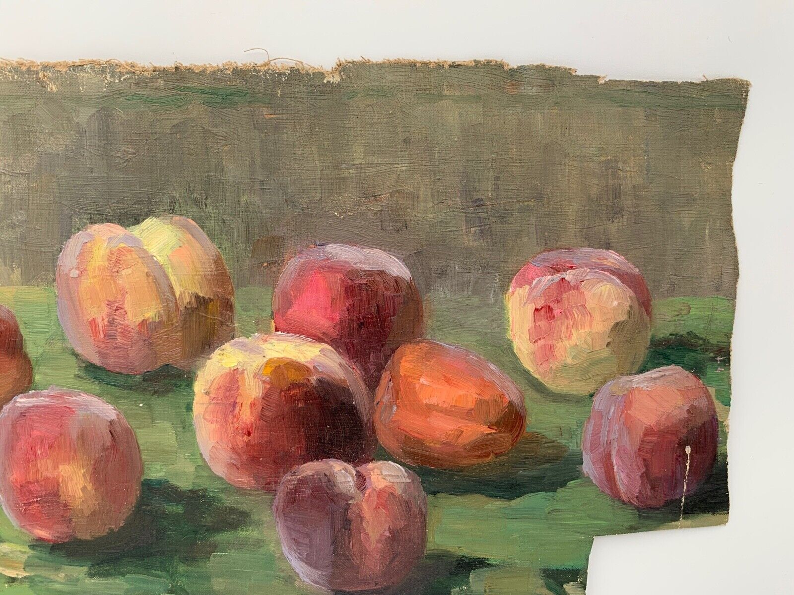 Oil on canvas gabrielle guillot by raffaillac still life with fruit