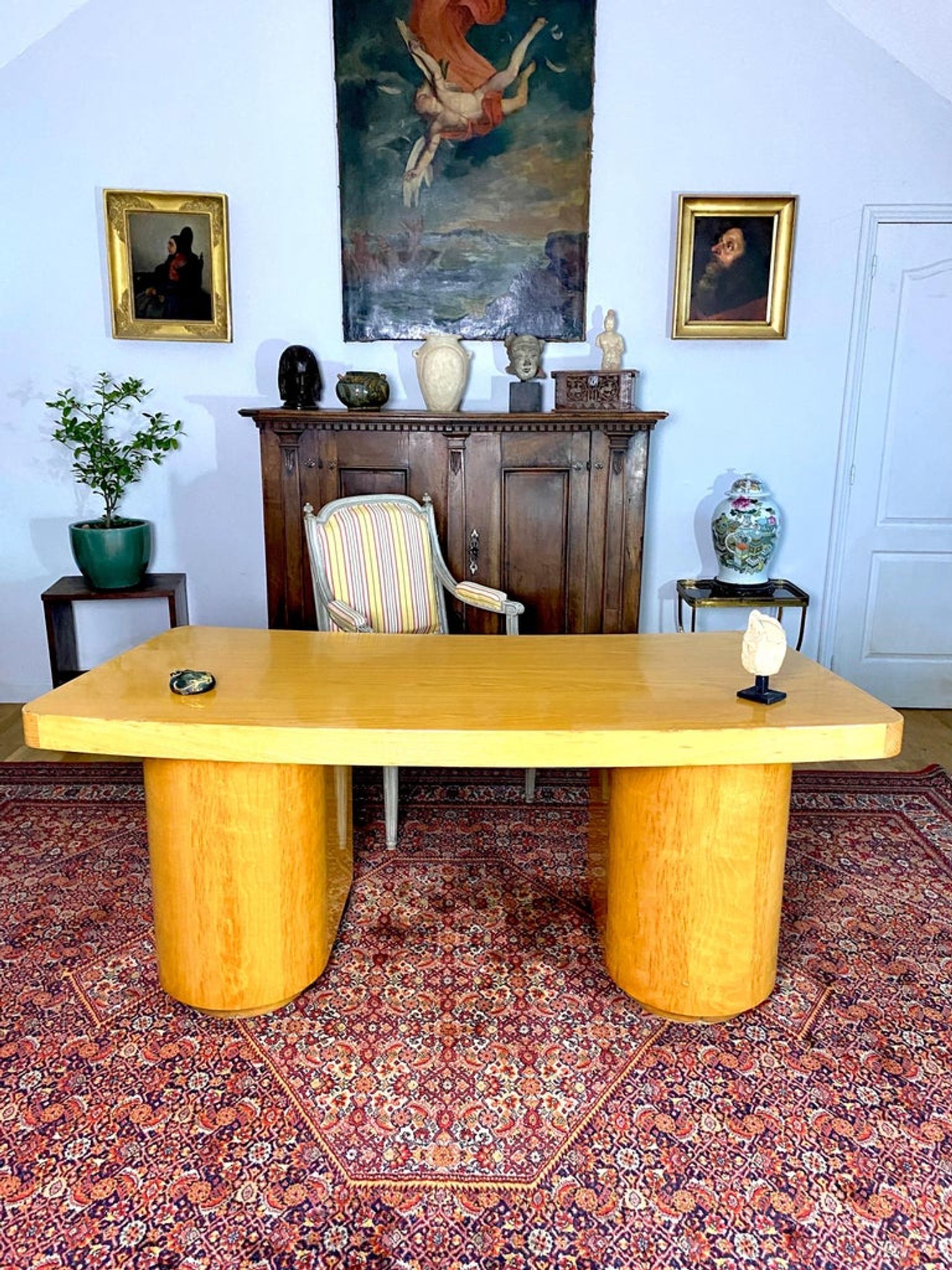 Bureau boomerang art déco, 1940 environ