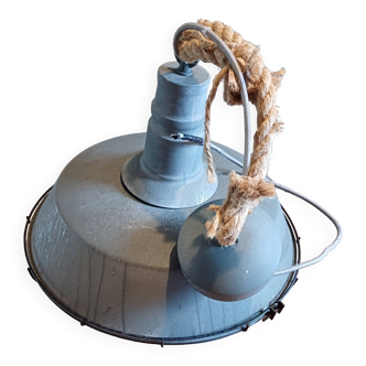 Grey metal industrial lamp