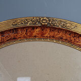 Old oval frame gilded stucco wood 50.5x40 cm, leaf 40x29.8 cm circa 1930 SB