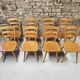 Lot of 8 country bistro chairs 1970