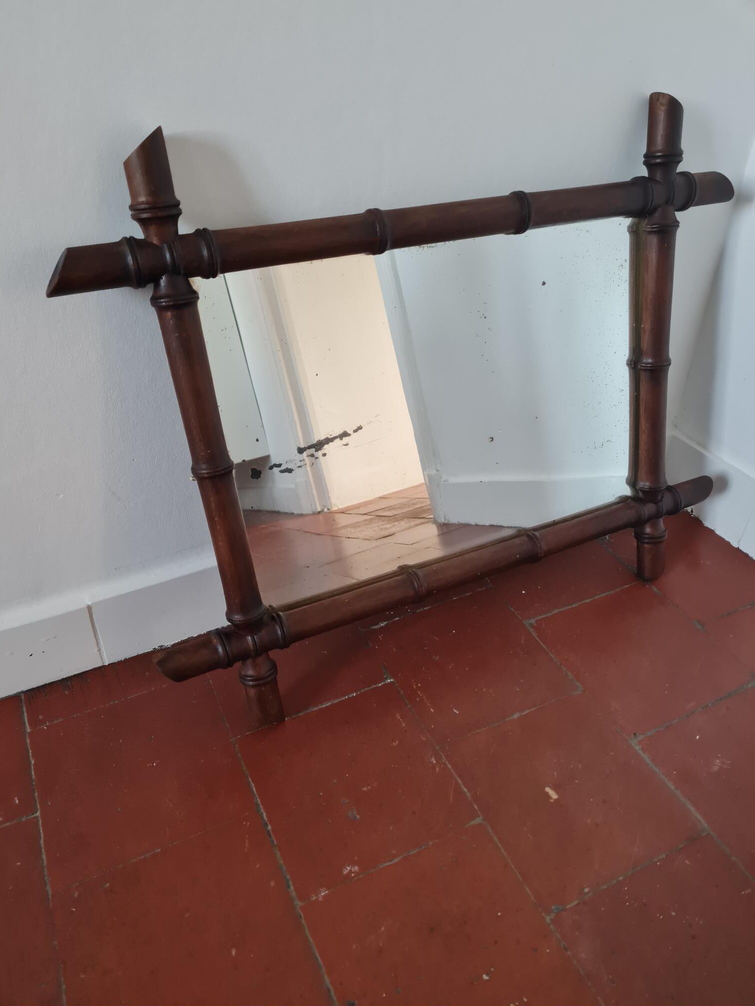 Bamboo mirror 63x48cm