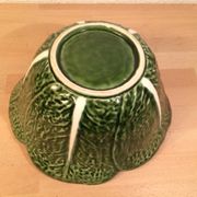 Ceramic cabbage service: salad bowl and tureen