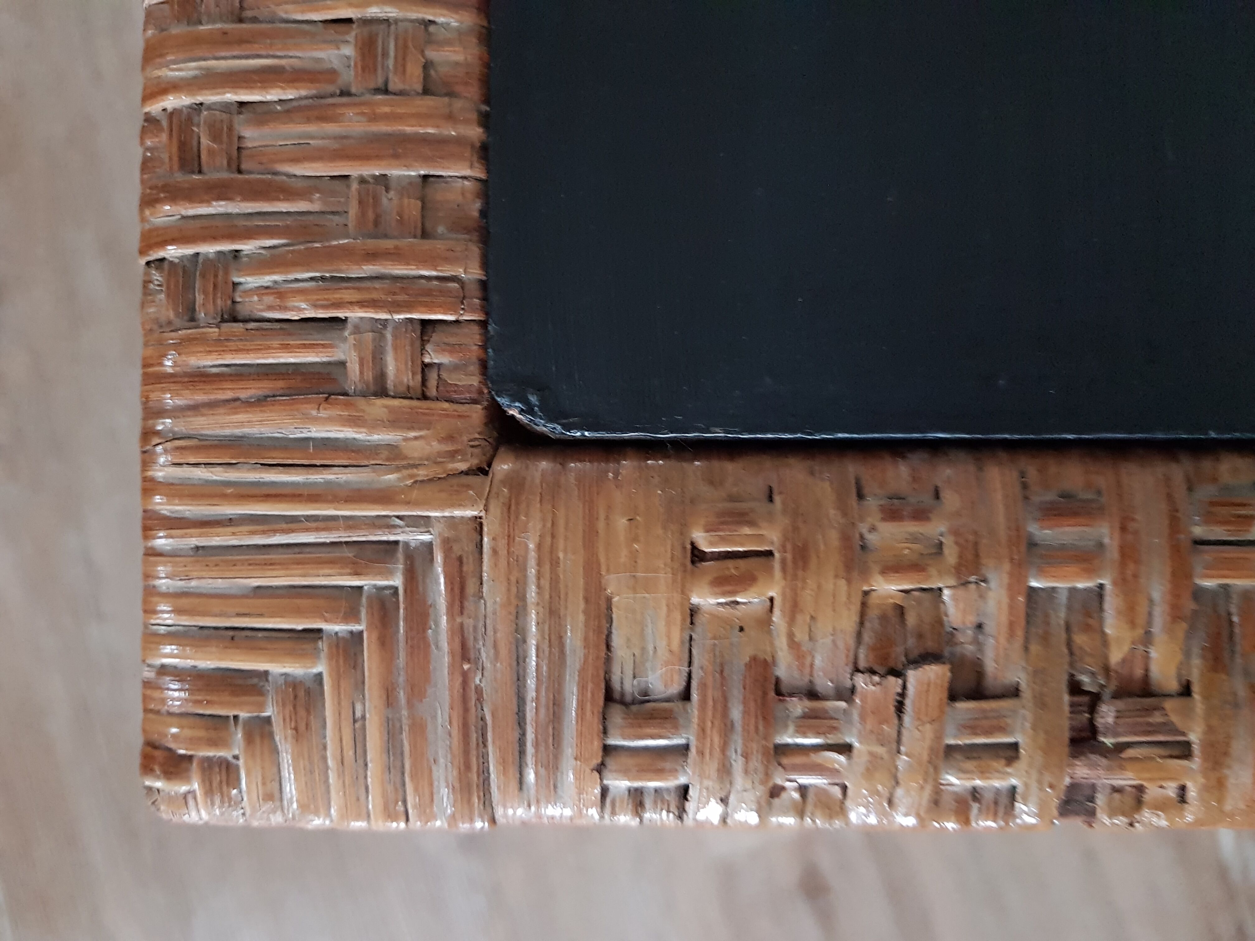 Rattan wood coffee table