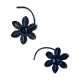 Paire de bougeoirs nénuphar en fer