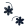 Paire de bougeoirs nénuphar en fer