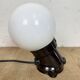Vintage Brown Bakelite Wall Light with Milk Glass, 1970s