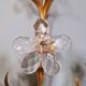 Pair of Italian wall sconces in gilded metal and crystal, 1970s