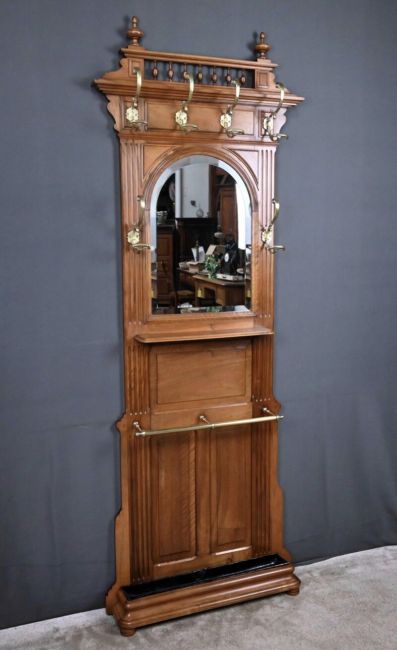 Vestiaire porte-manteaux en chêne – 1900