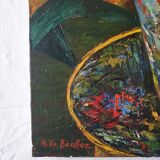 Painting of red flowers