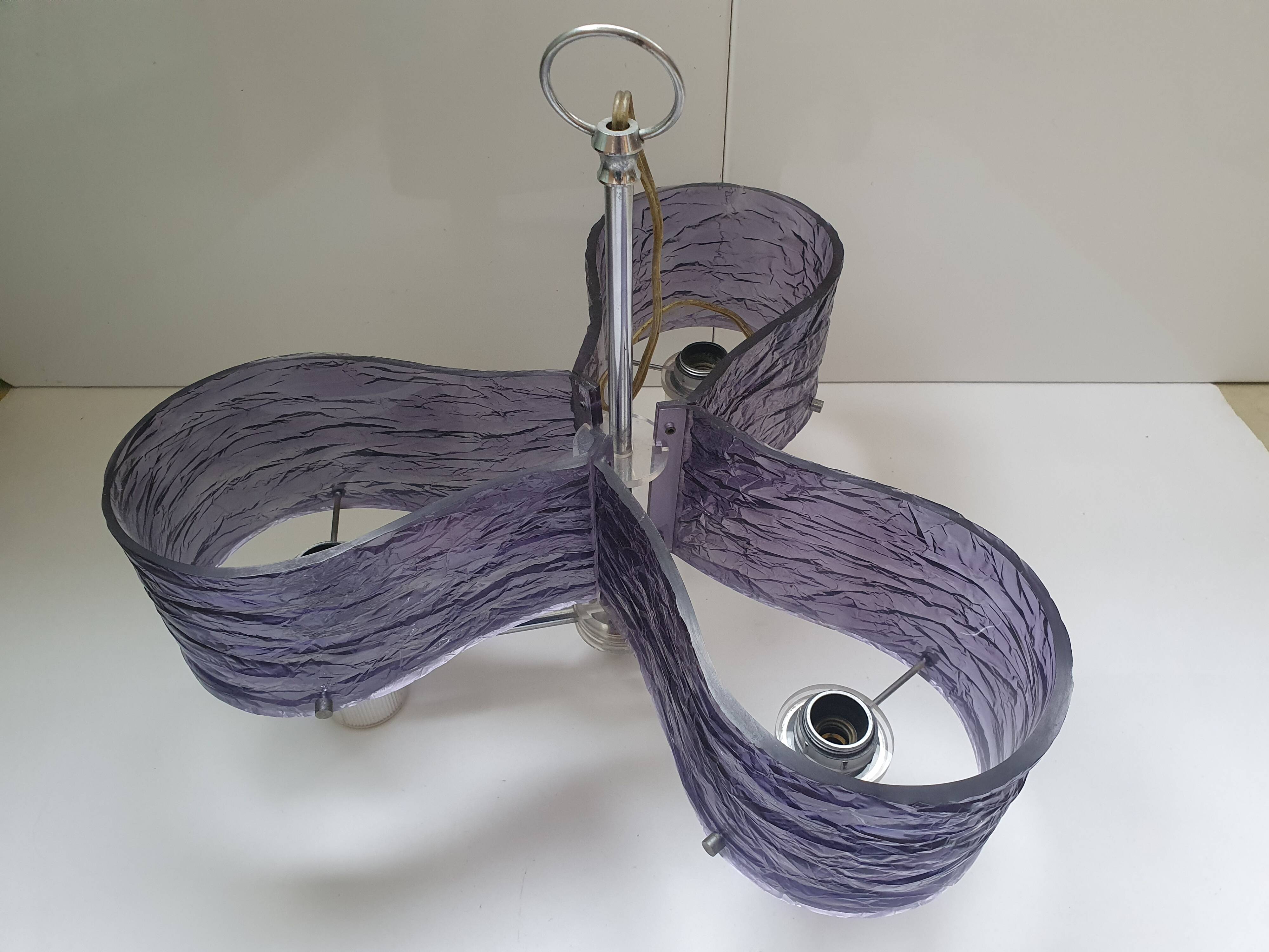 Purple chandelier from the 70s