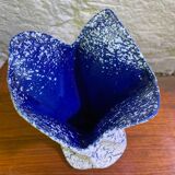 Blue and white crisp vase from the 70s