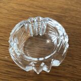 3 cut glass candle holders