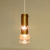 Set of two brass and glass pendant lamps for Örsjö Belysning, Sweden 1960's