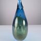 Unique Hand-Blown Glass Jug Signed by 20th Century Artisan – Vibrant Blue