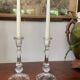 Pair of crystal candle holders