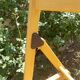 pair of vintage wooden folding chairs