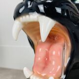 Black panther in ceramic floor 76 cm