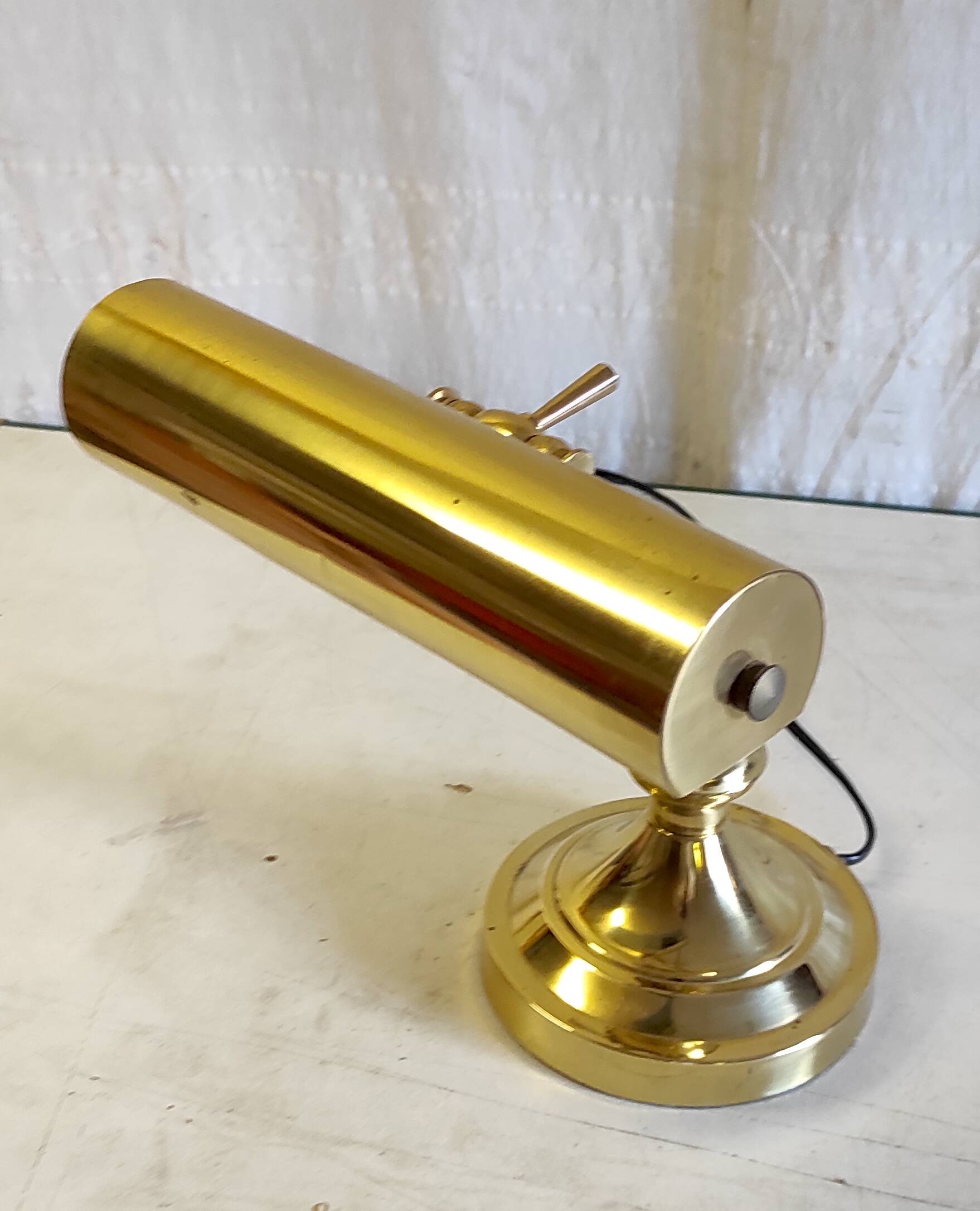 Articulated "piano" lamp in gilded metal - mid 20th century.