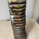 Raku ceramic tubular vase