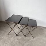 Adnet 1950s nesting tables trio
